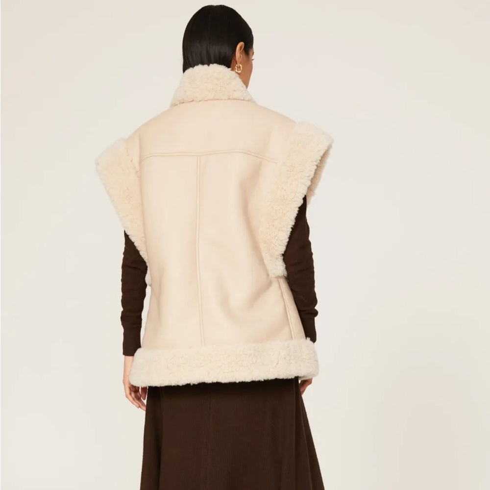 A.L.C. Sutton Faux Shearling Fur Vest Size Small - Picture 2 of 5